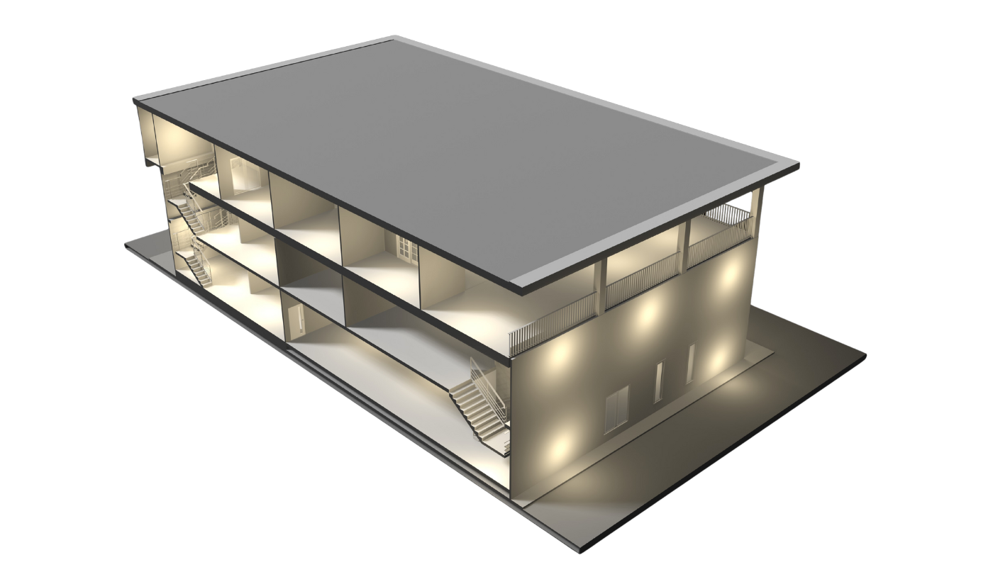 Visualización de edificio industrial construido con sistema de paneles Multipanel, eficiencia, rapidez y aislamiento
